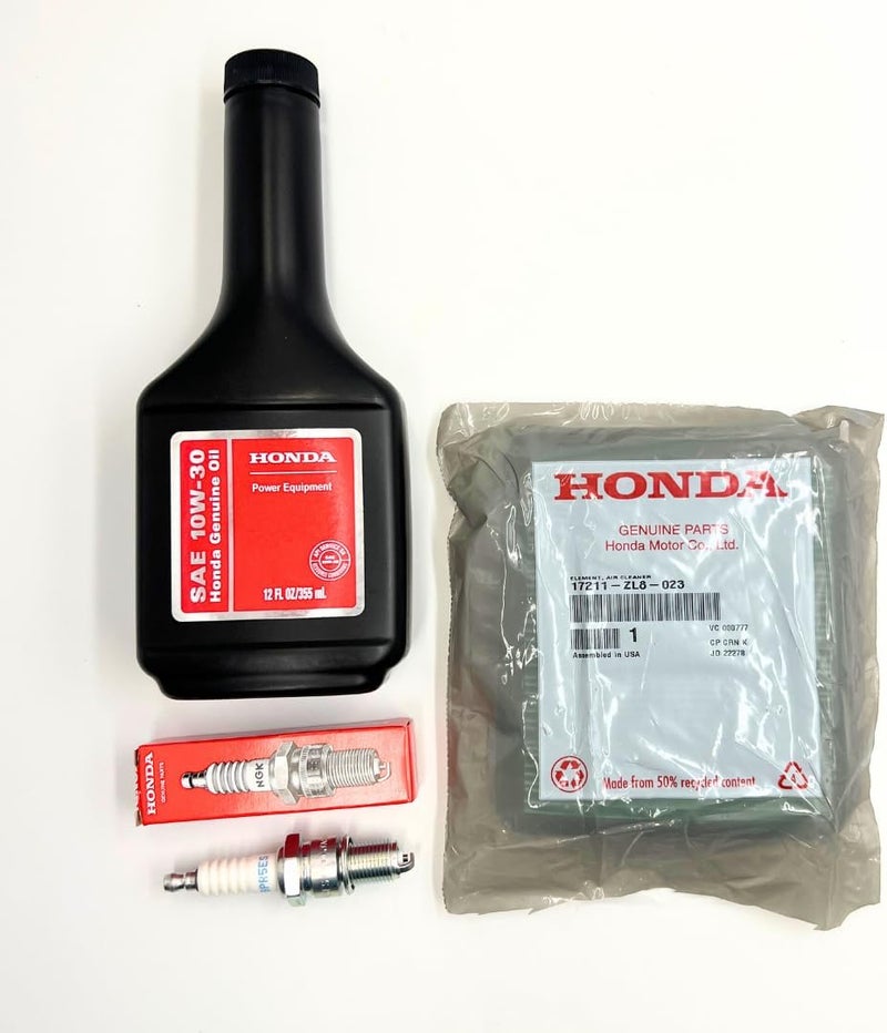 KINDZA Genuine Tune up kit for Honda GCV135 GC160 GCV160 GCV190 GC135 Lawn Mower HRR216 HRC216 HRT216 HRX217 F220 WN20 w/Motor Oil Genuine 17211-ZL8-023 Air Filter Spark Plug 98079-55846 - Image 4